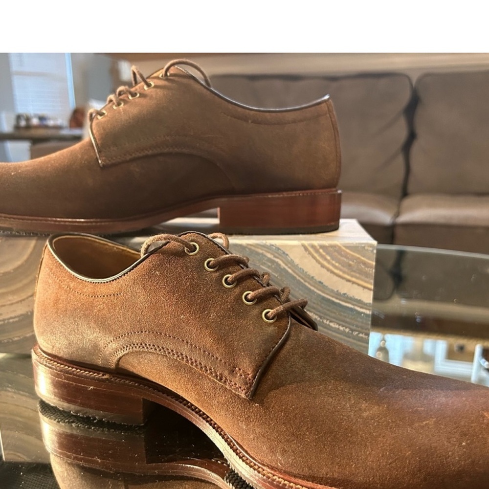 TRASK Men's Oxford wood and English suede